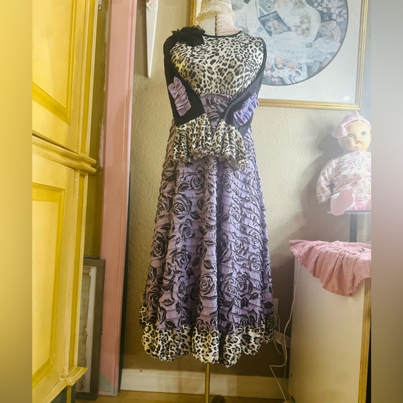 SOLD Girls Punchy Purple Rosetta size 14 dress in progress - Picture 2 of 5